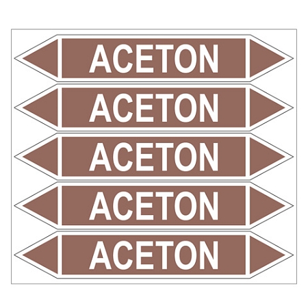 Značení potrubí, aceton